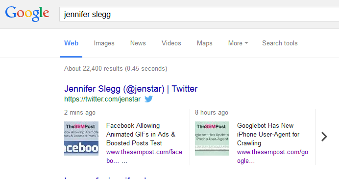 Tweets Appearing Real Time in Desktop Google Search Results Now