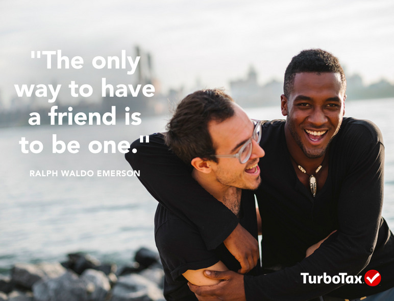 You show friendship through actions, not just words. Invite a friend to use TurboTax and you’ll get a $10 Amazon gift card when they file.