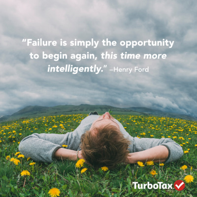 Never give up on your financial goals! Plan ahead with a little help from TurboTax.