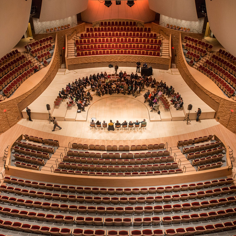 Inside the Bing concert hall