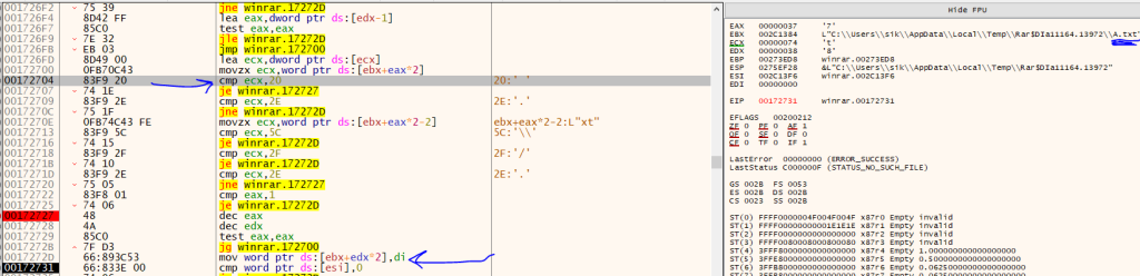 winrar CVE-2023-38831 vulnerability reverse