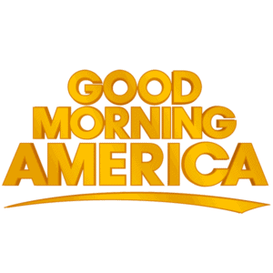 good morning america logo on a white background.