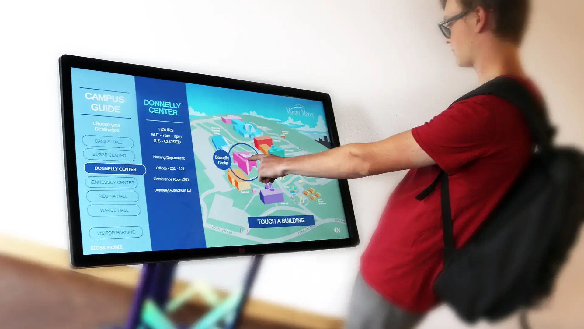 Touchscreen-Interactive-Digital-Wayfinding-Kiosk-Arreya