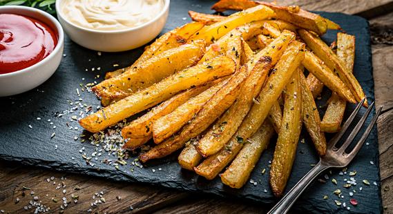 Plate of French fries