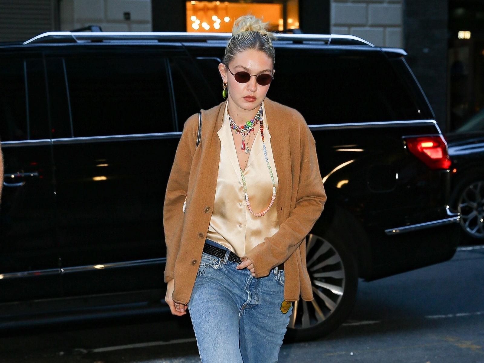 Gigi Hadid Makes a Wild Shoe Statement in Leopard-Print Loafers