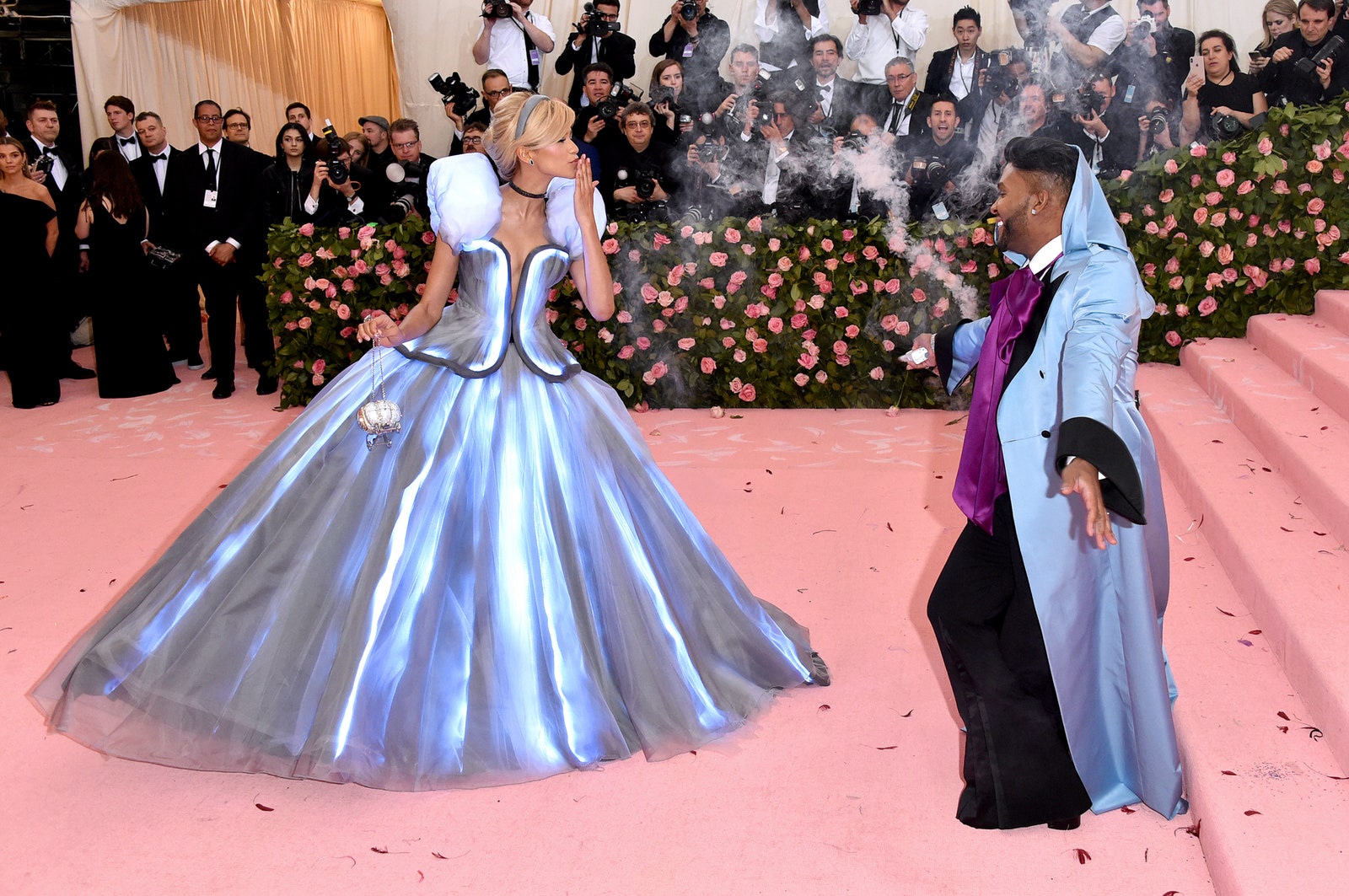 NEW YORK NEW YORK  MAY 06 Zendaya and Law Roach attend The 2019 Met Gala Celebrating Camp Notes on Fashion at...