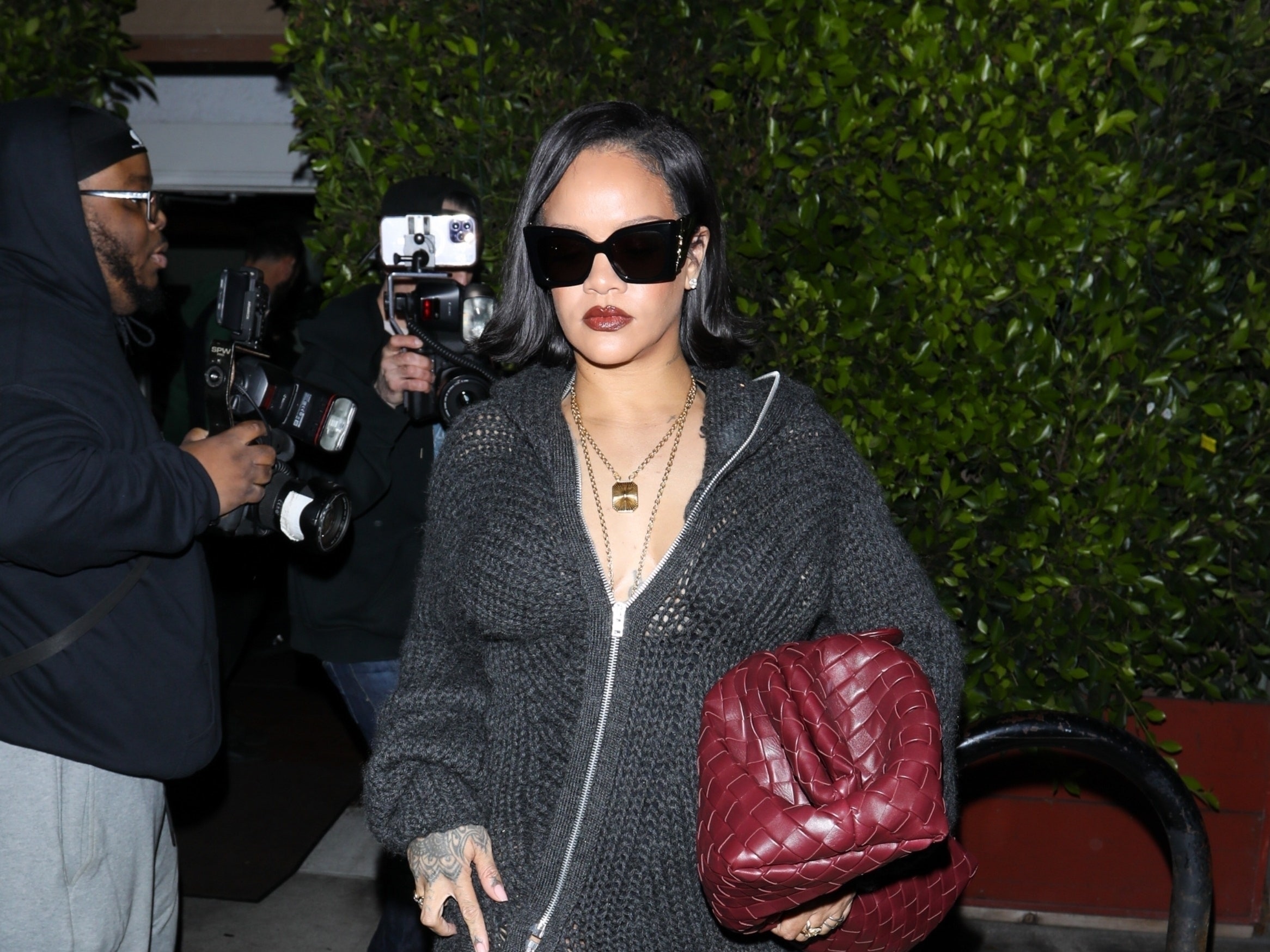 Rihanna Spices Up a Sweater Dress