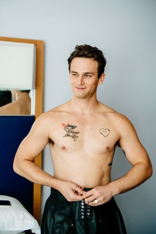 Image may contain Brandon Flynn Person Skin Tattoo Adult Accessories Jewelry and Ring