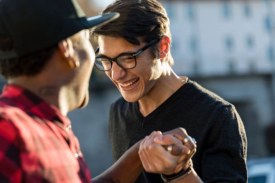 men shaking hands