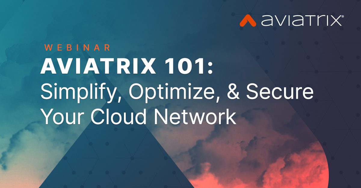 aviatrix 101 webinar poster