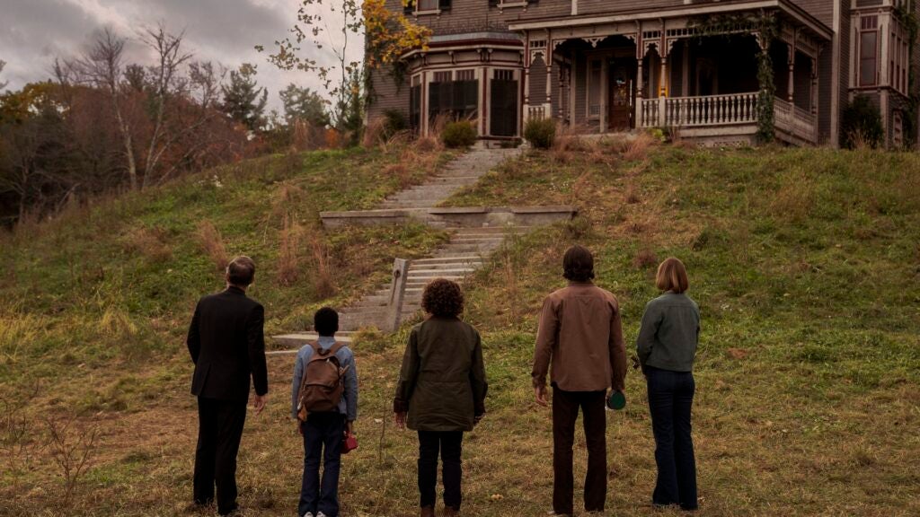 Alfre Woodard, John Benjamin Hickey, Makenzie Leigh, Lewis Pullman, and Jordan Preston Carter in “Salem’s Lot," now streaming on Max.