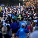 Runners took part in the Boston Athletic Association half-marathon in 2024.