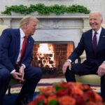 President Joe Biden meets with President-elect Donald Trump in the Oval Office.