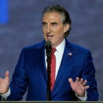 Gov. Doug Burgum, R-North Dakota, speaks during the Republican National Convention on Wednesday, July 17, 2024, in Milwaukee.