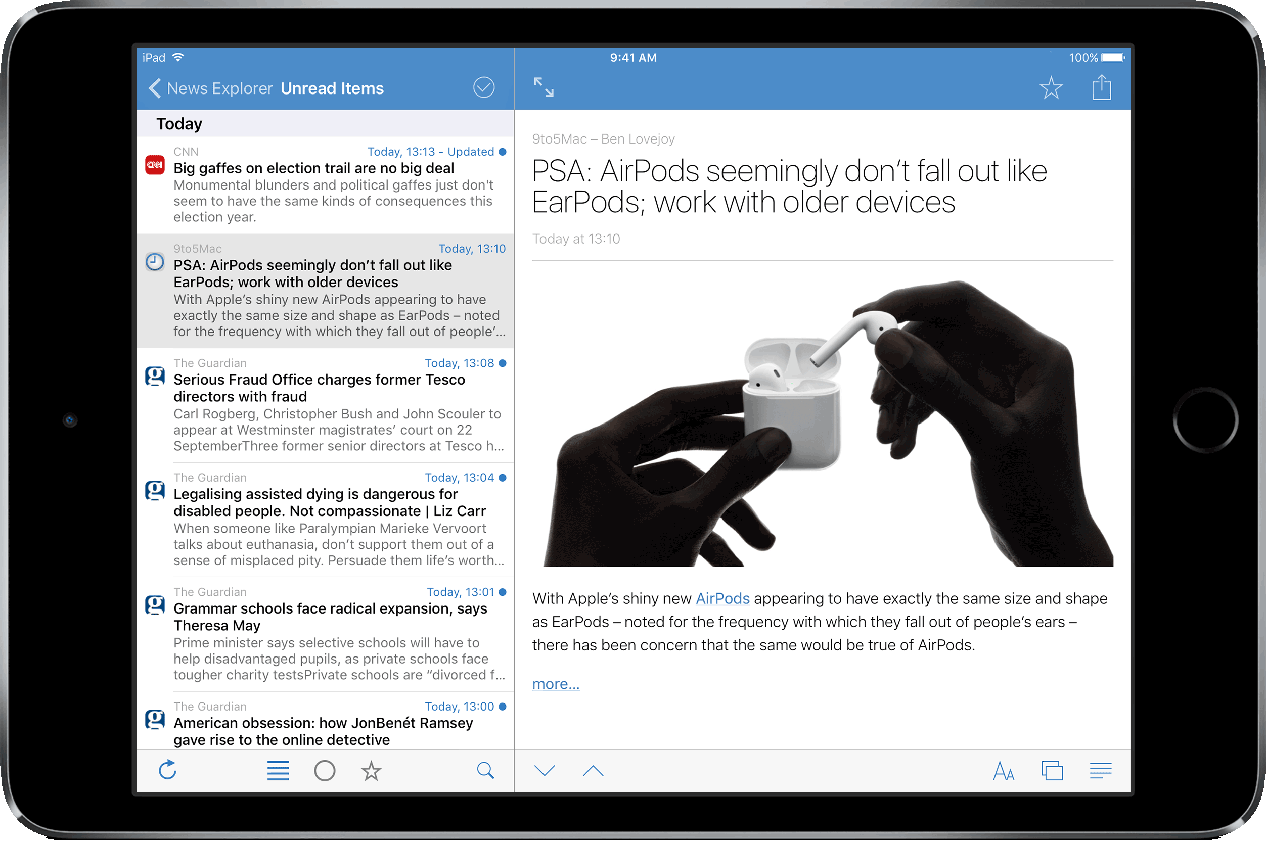 News Explorer Reader View