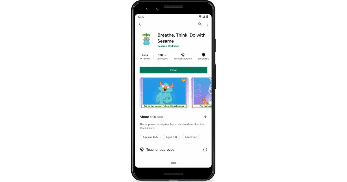 Promoting high-quality, teacher-approved kids content on Google Play