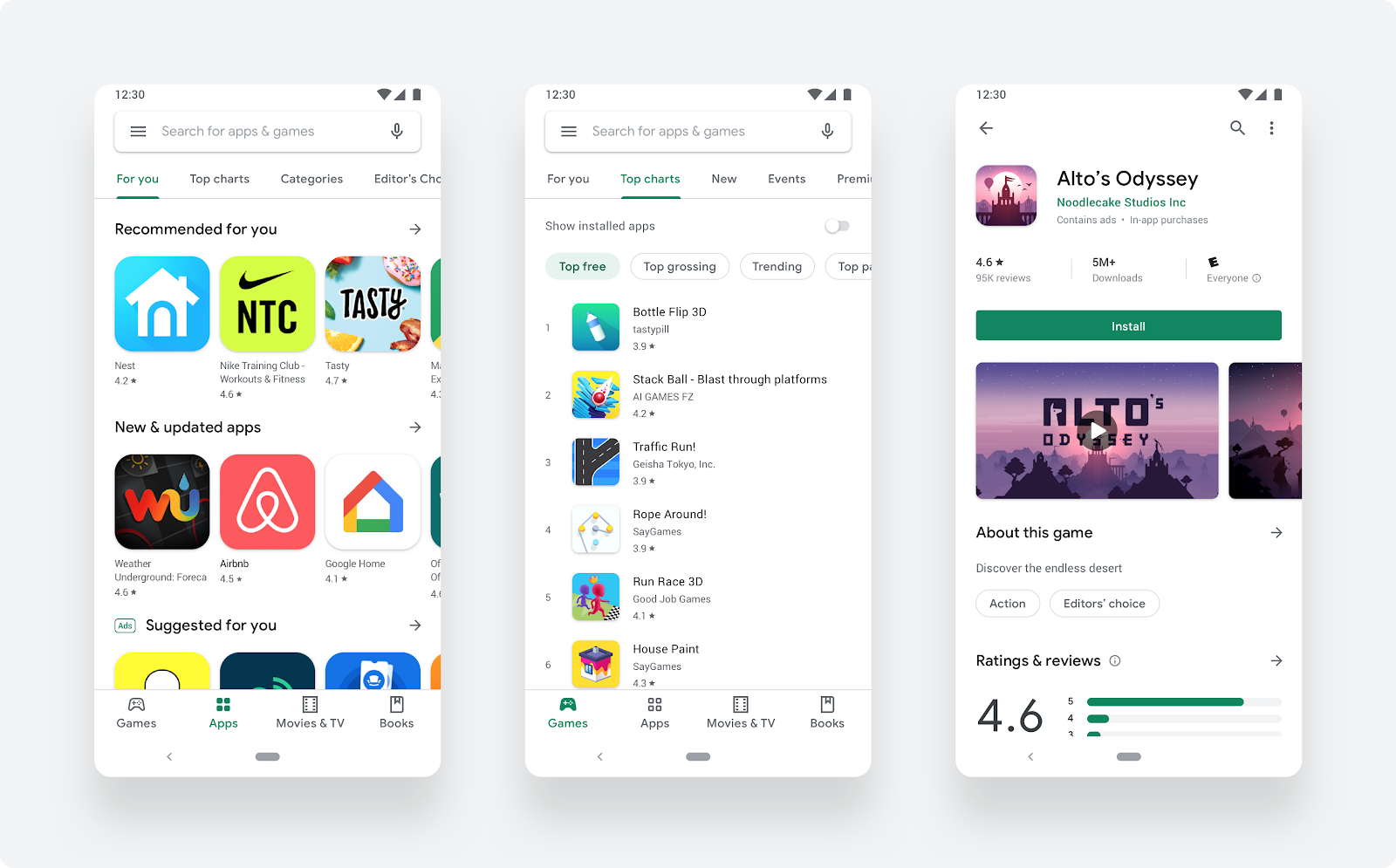 The Google Play store’s visual refresh