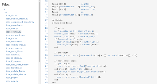 The demo downloads the latest version of the Ibex core, indexes it, and deploys it to be viewed on a remote machine. The results can be viewed on the example index webpage.