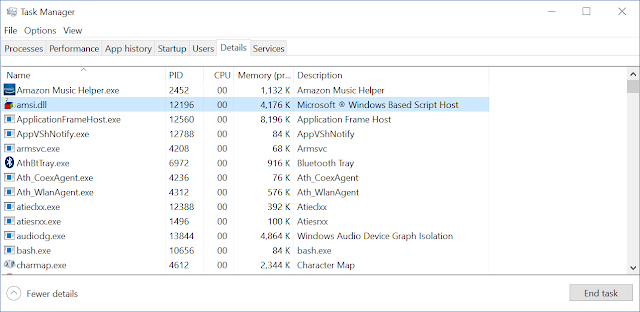 WScript.Exe running as AMSI.DLL