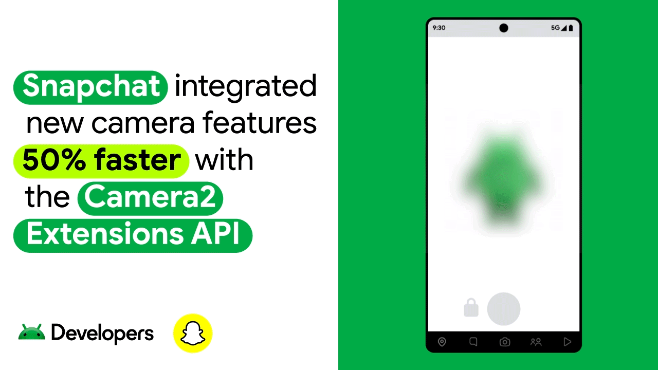 Snapchat integrated new camera features 50% faster with the Camera2 Extensions API