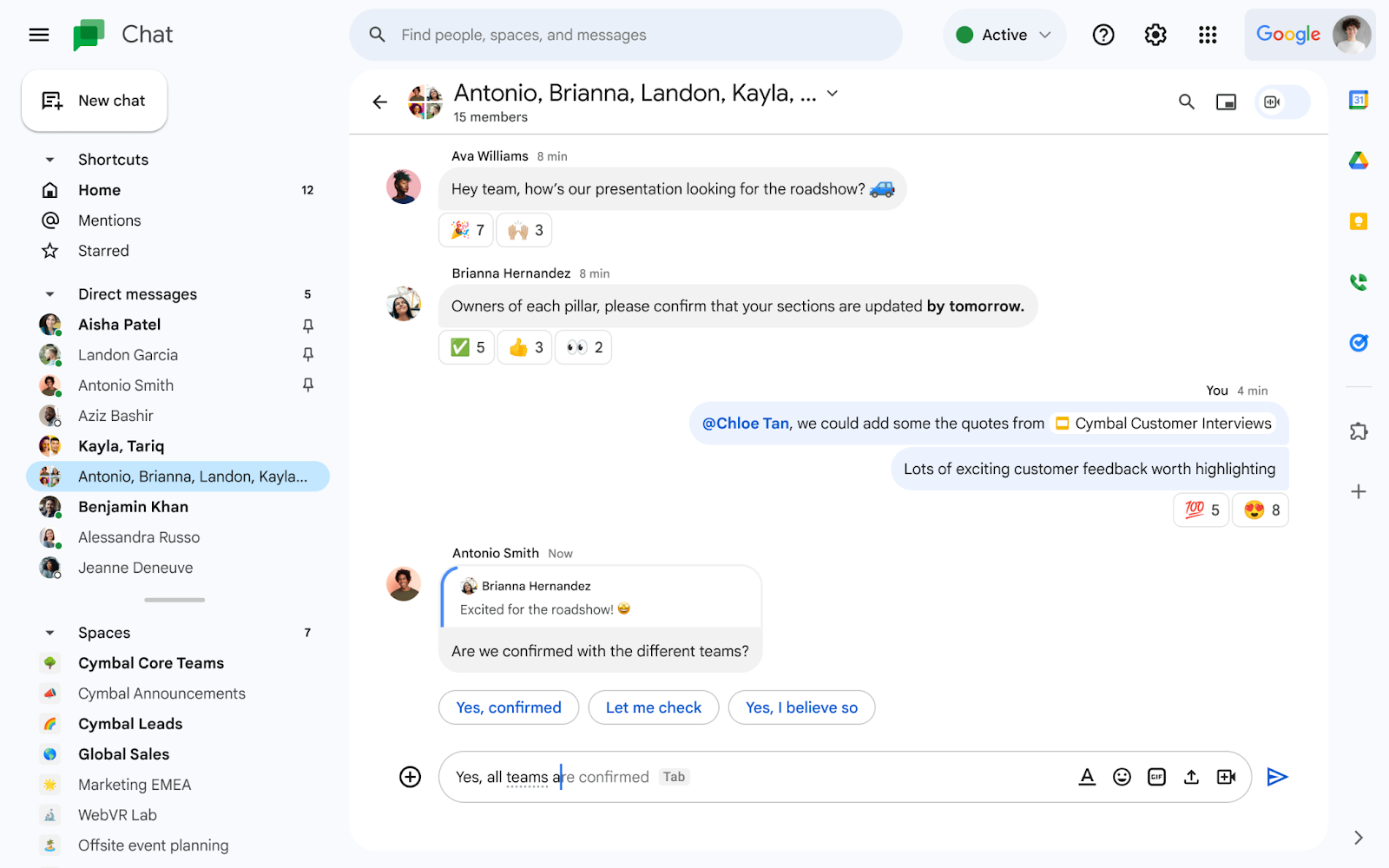 Mais facilidade para diferenciar mensagens com as modernizações no Google Chat