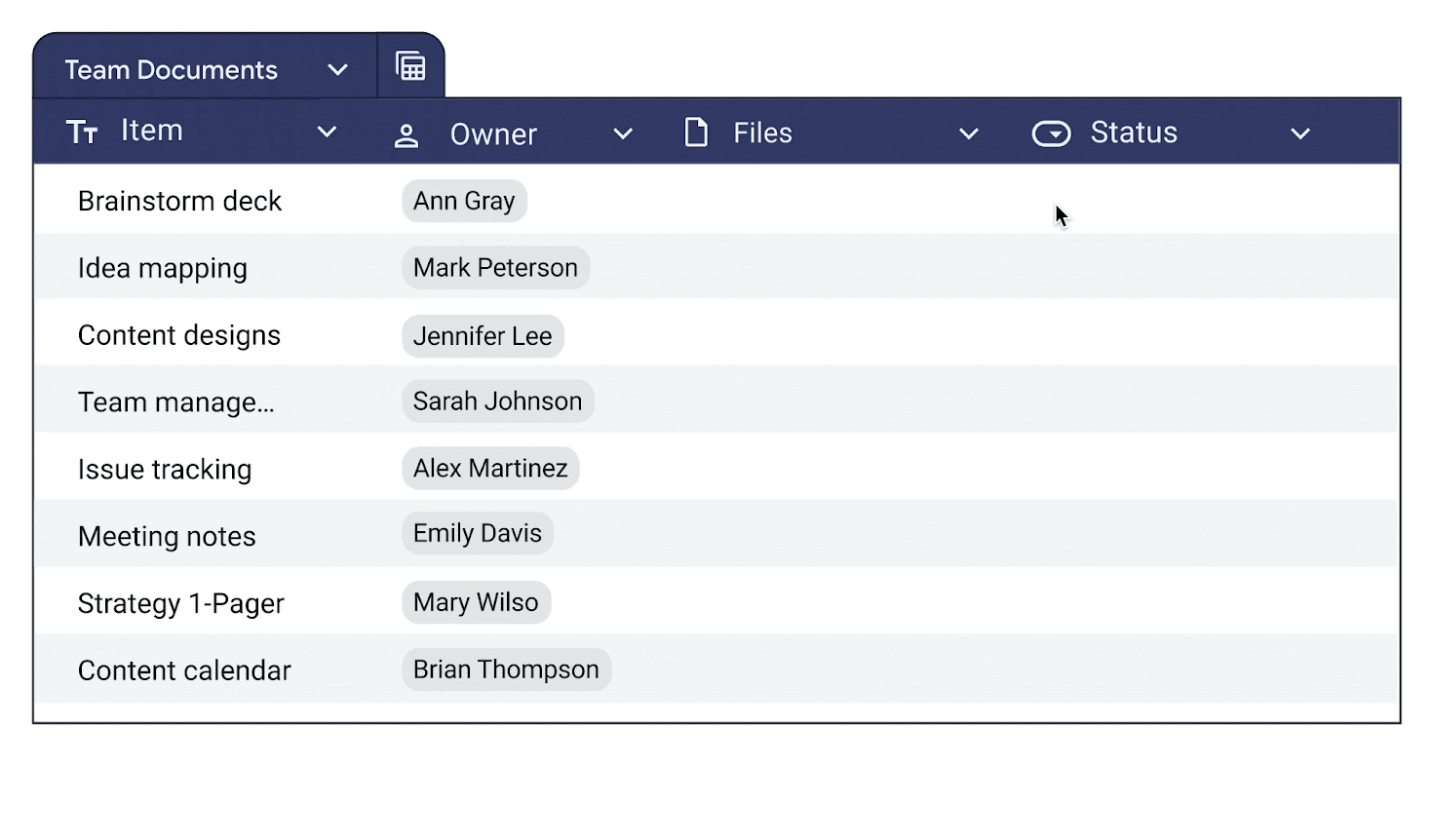 Third-party smart chips in Google Sheets