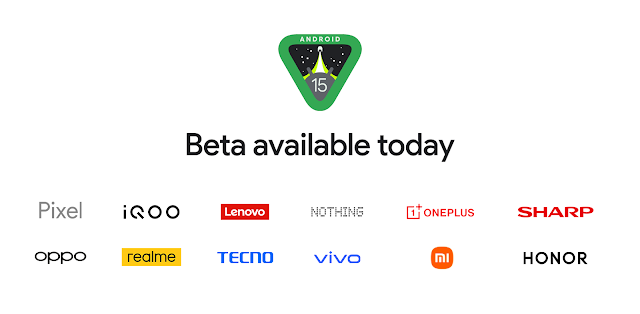 Diagram showing Android 15 compatible partners