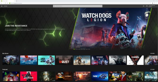 GeForce NOW on Chrome