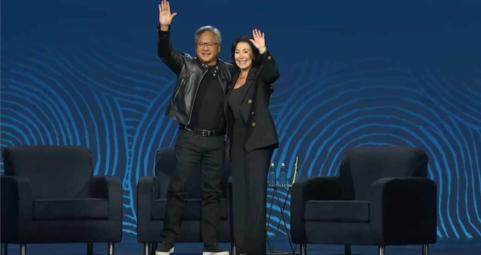 Safra Catz, Jensen Huang at Oracle World