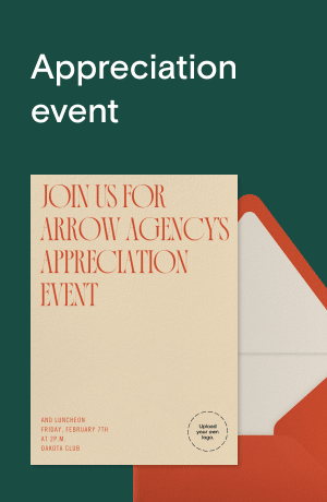 Appreciation event invitations