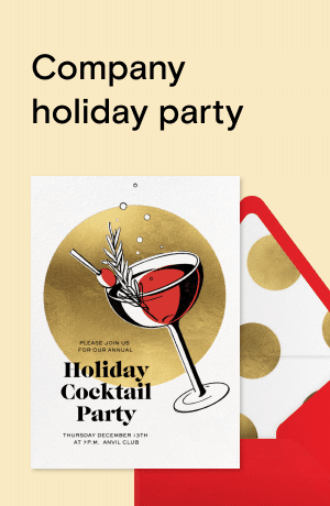 Company holiday party invitations