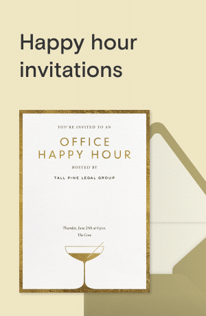 Happy hour invitations