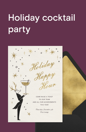 Holiday cocktail party invitations