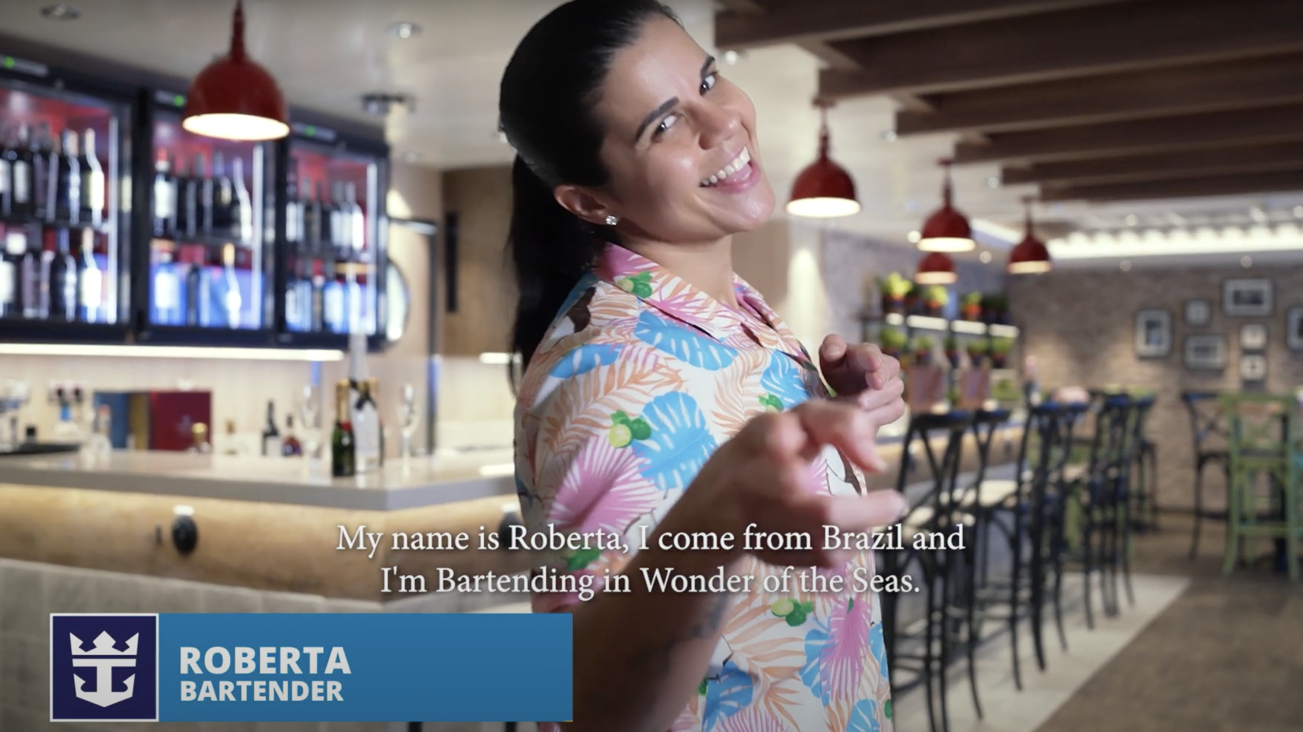 Roberta, Bartender on Royal Caribbean International's Wonder of the Seas