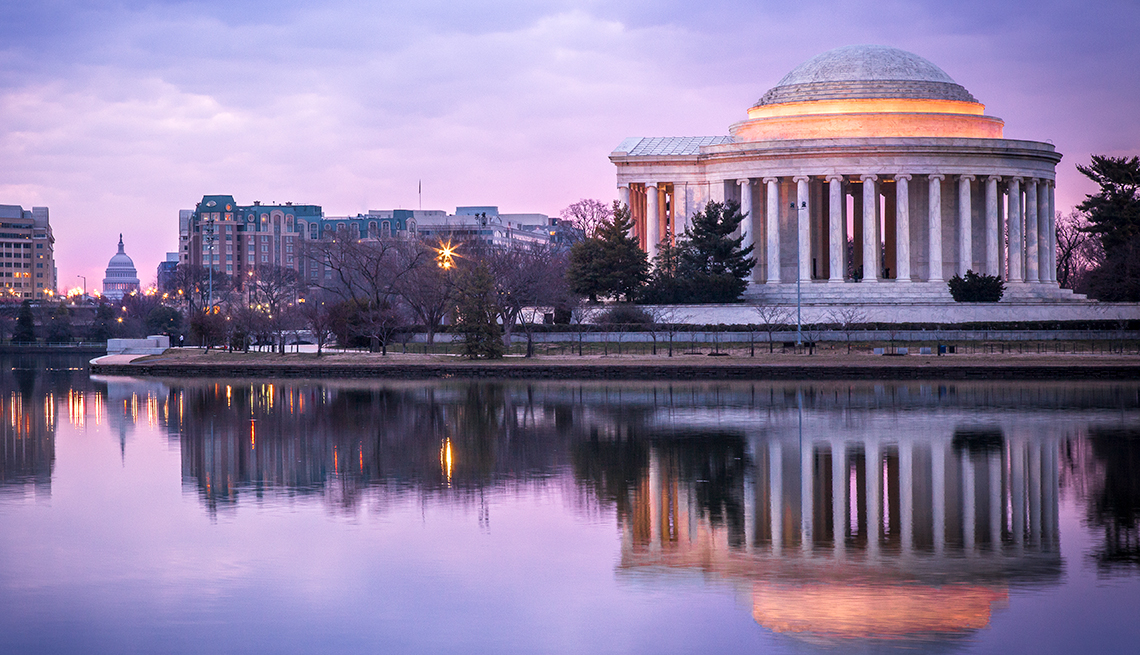 Jefferson Memorial, night, Washington, D.C., Public Policy Institute, AARP