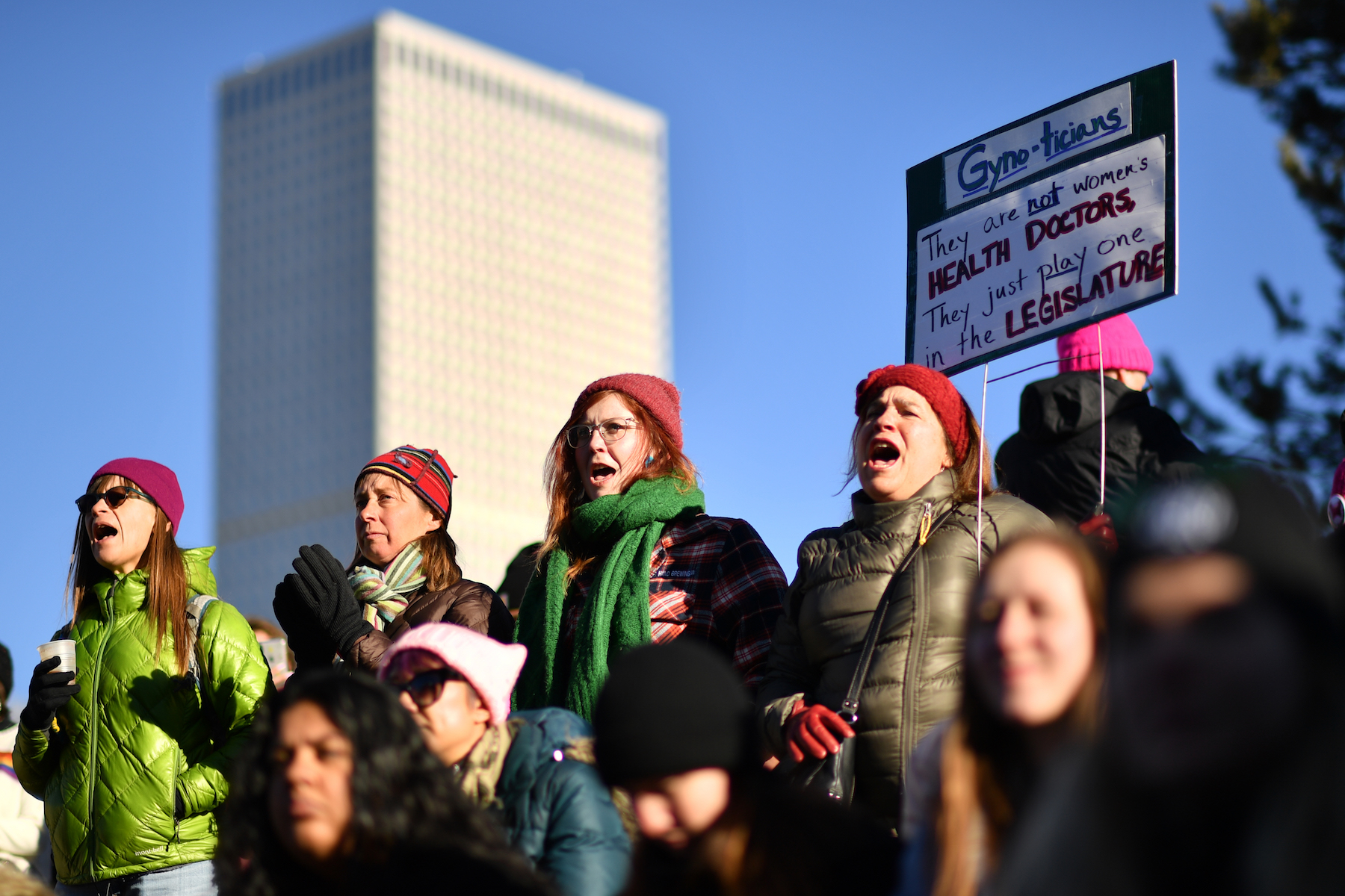 The Women's March on Denver begin assembling at Civic Center Park in downtown Denver. January 19, 2019.