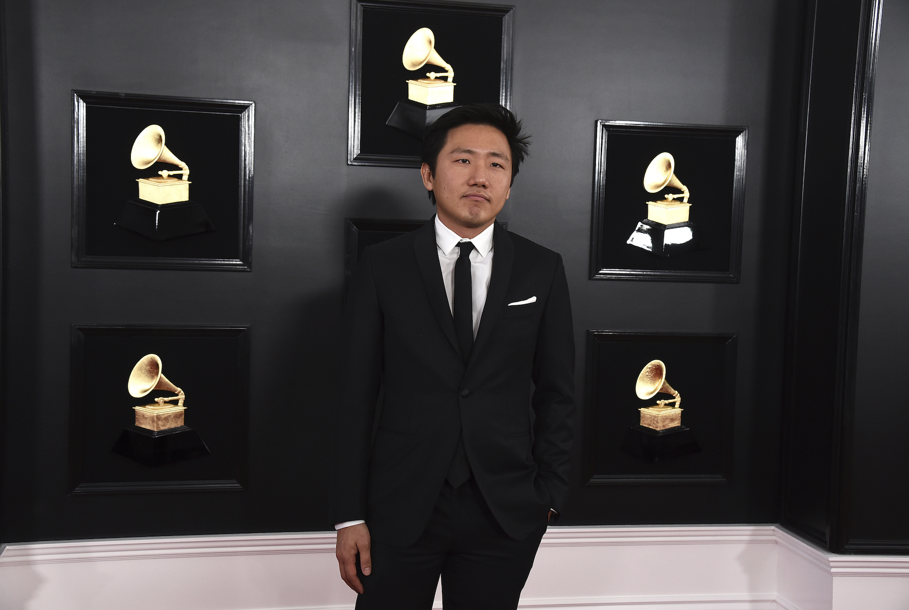 Hiro Murai arrives at the 61st annual Grammy Awards at the Staples Center on Sunday, Feb. 10, 2019, in Los Angeles.