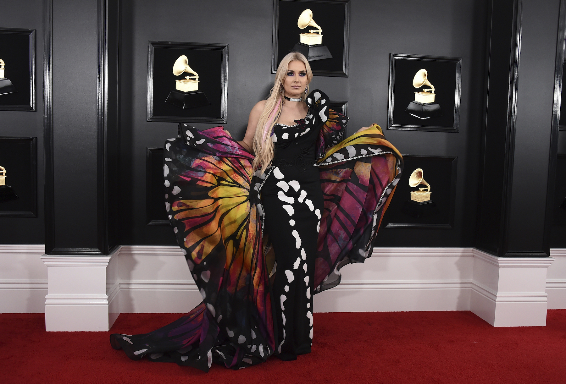 Saint Heart arrives at the 61st annual Grammy Awards at the Staples Center on Sunday, Feb. 10, 2019, in Los Angeles.