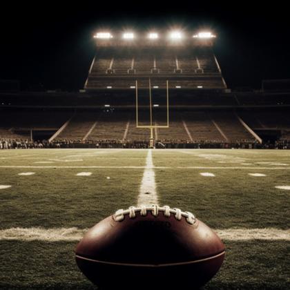 Football in a stadium