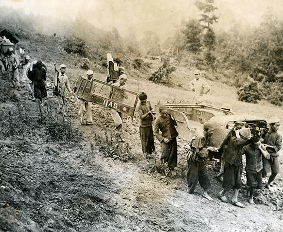 lend-lease jeeps being transported