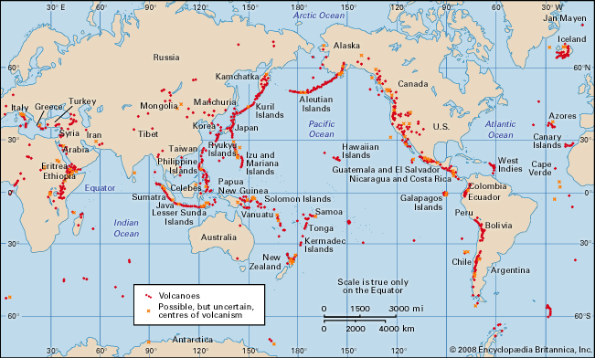 volcanoes and thermal fields