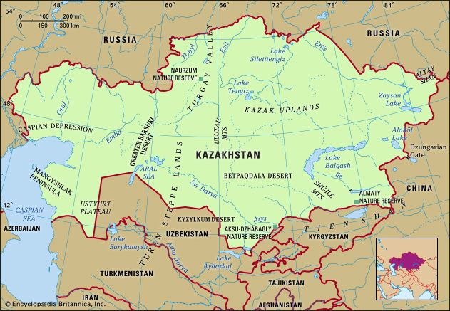 Physical features of Kazakhstan