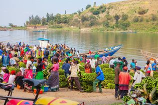 market at Lake Kivu