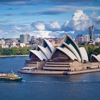 Sydney Opera House, Port Jackson, Sydney Harbour, New South Wales, Australia.