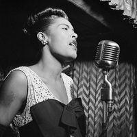 American jazz singer Billie Holiday (1915-1959). Photo taken New York, February 1947