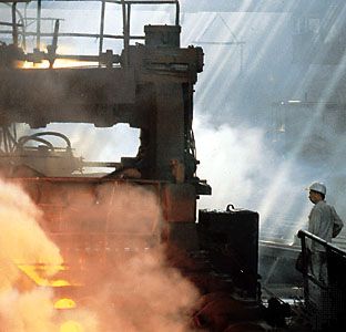 Anshan, Liaoning province, China: rolling mill