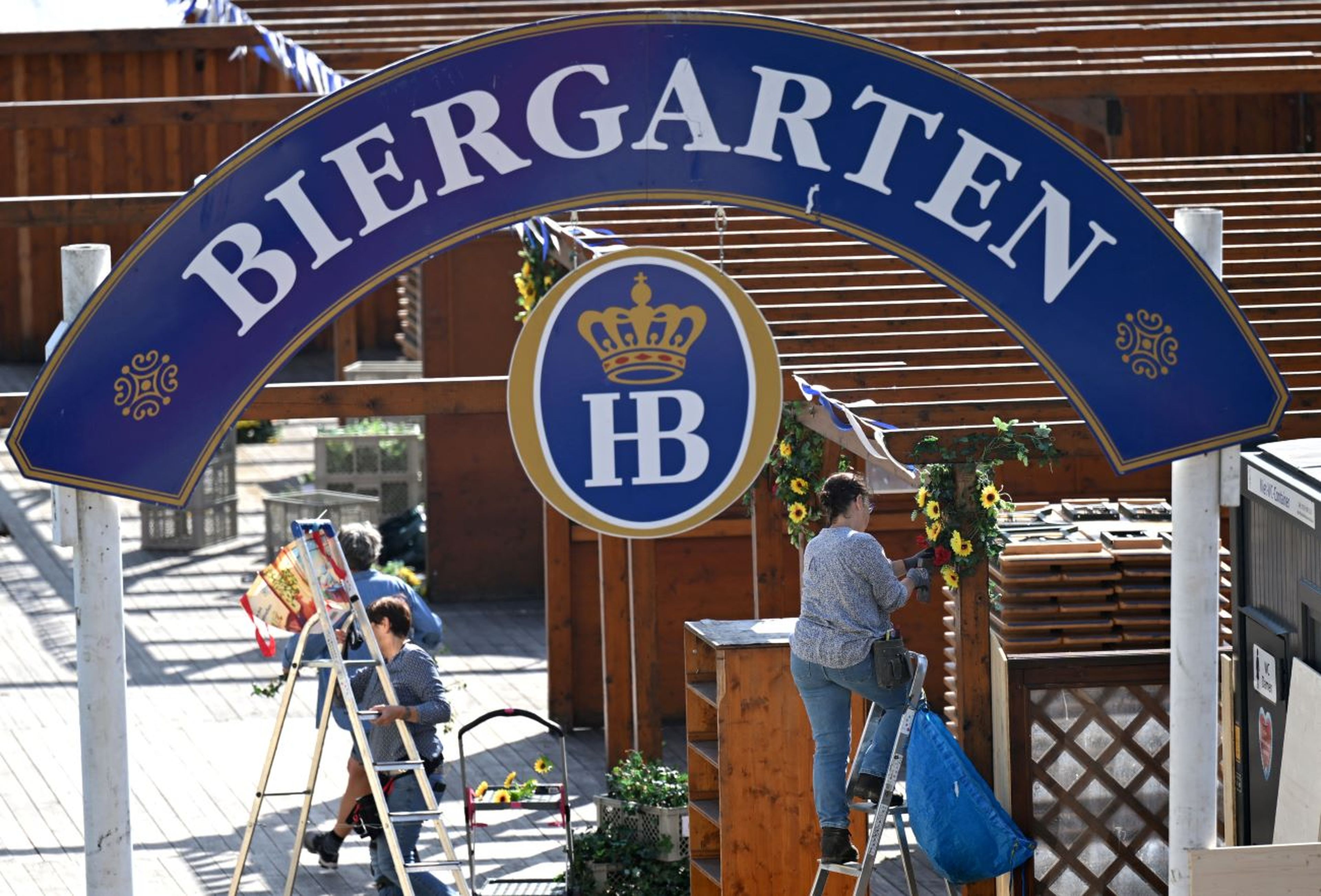 Biergarten, cerveza, Oktoberfest, Múnich