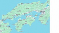 The map of the Kansai, Chugoku and Shikoku regions in western Japan. (Google Maps)