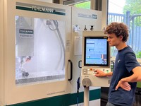 A young researcher working at a university in Switzerland (not related to the article) is pictured in the Swiss capital Bern in this file photo taken on April 17, 2024. (Mainichi/Yin Tanaka)