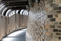 A corridor that connects the lobby and the main hall is seen at the Gifu Civic Auditorium in the city of Gifu on May 18, 2022. (Mainichi/Koji Hyodo)